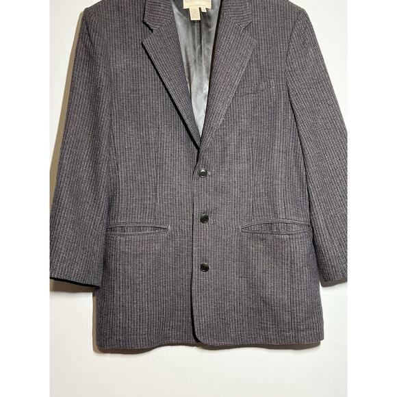 The Territory Ahead Men's EUC Gray/Blue Patterned 100% Silk Blazer Jacket 40 R - Picture 3 of 6